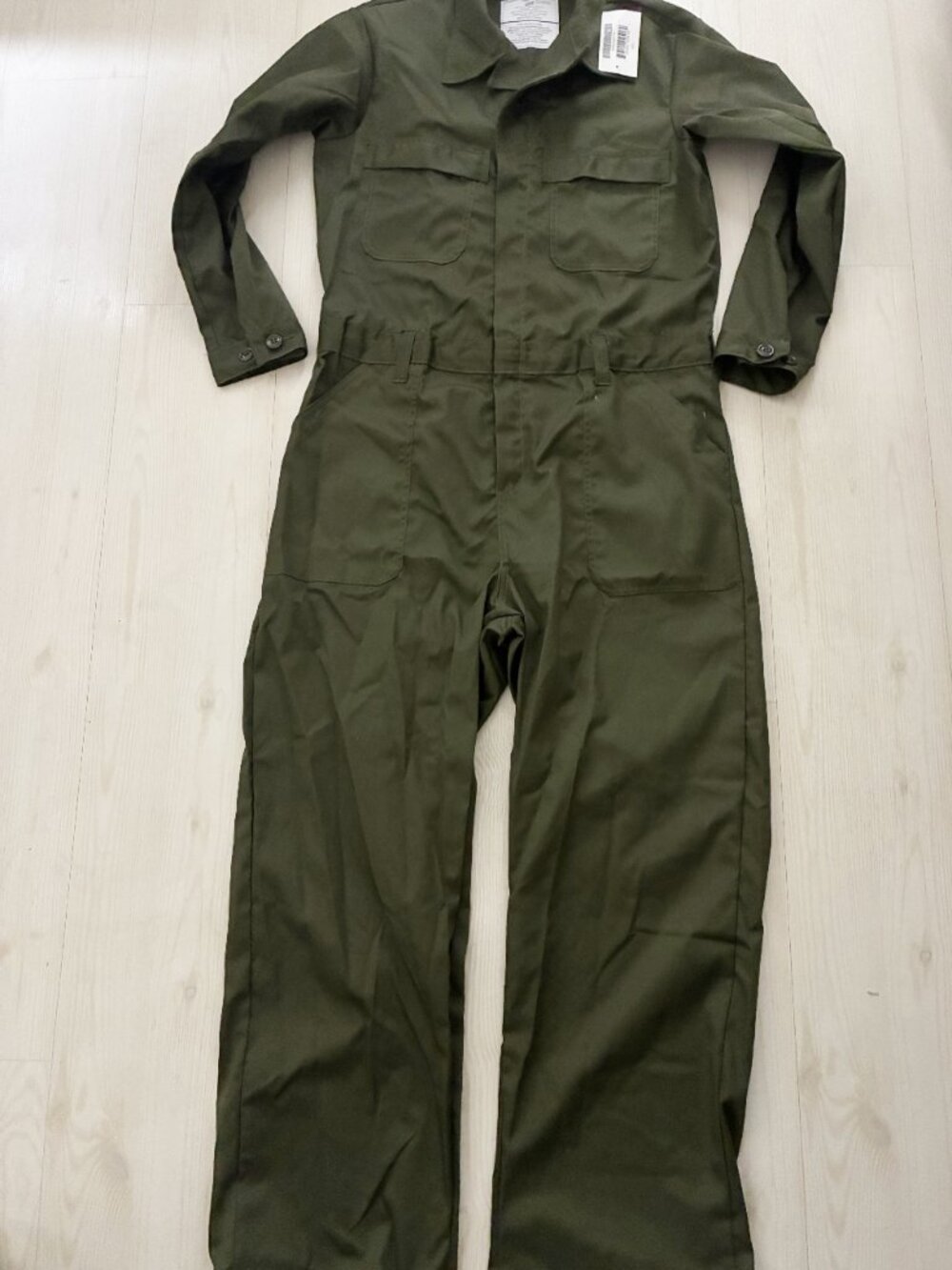 Vintage US Military Mechanic Jumpsuit Coveralls Olive Drab Green Size 42 R